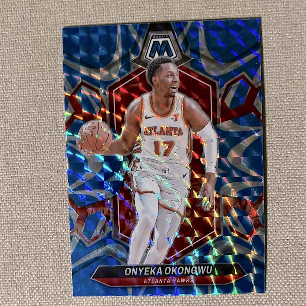 Onyeka Okongwu 23-24 Panini Mosaic Blue Atlanta Hawks NBA Basketball Card Sports